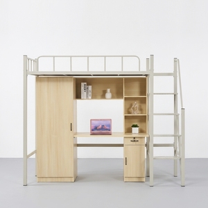 <span class=keywords><strong>Lit</strong></span> superposé <span class=keywords><strong>en</strong></span> <span class=keywords><strong>fer</strong></span> forgé moderne et minimaliste pour dortoir universitaire, avec bureau intégré, pour une personne, garantie de 3 ans - Product Image 5