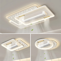 Plafonnier LED invisible sans pales à commande vocale et télécommande pour salon, chambre et salle à manger