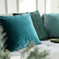 Mode Warna Solid Sarung Bantal Ritsleting Nyaman Lembut Velv Sarung Bantal Sofa Ruang Tamu Dekorasi Rumah Bantal Bantal Polos