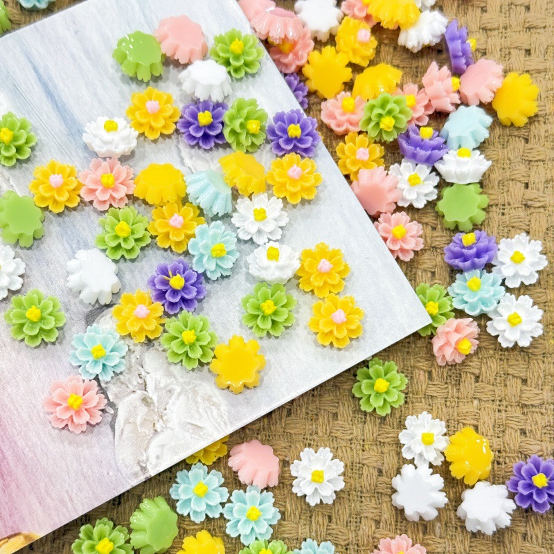 ดอกชบาสองสี ขนาด 11 มม. - สีผสม