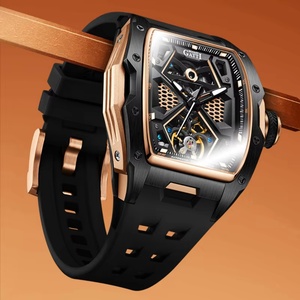 BG5501 Automatic <b>Watch</b> Luminous Pointer Stainless Steel Case Mechanical Movement Rubber Strap <b>Watches</b> for Men - Product Image 2