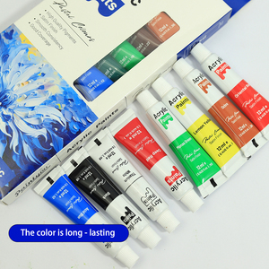 Ensemble <span class=keywords><strong>aquarelle</strong></span> en vrac 12 couleurs Tubes de 6ml Fournitures d'art de grande capacité Kit de peinture extérieure professionnelle - Product Image 6