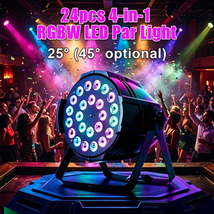 Éclairage de scène Avastron 24x10W RGBW LED Par Light DMX512 Contrôle du son IP20 CRI90 pour mariage, scène, <span class=keywords><strong>club</strong></span>, discothèque, événements - Product Image 2