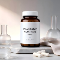 Capsules de glycinate de magnésium végétalien à marque privée 500 mg – Magnésium chélaté à absorption élevée