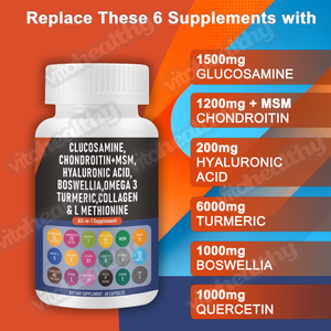 Vitahealthy OEM/ODM Topgrade <span class=keywords><strong>Glucosamine</strong></span> <span class=keywords><strong>Chondroitin</strong></span> MSM kapsül hyaluronik asit Boswellia Omega3 zerdeçal kollajen L Methionine - Product Image 2