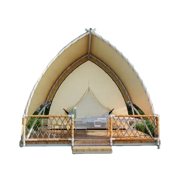 Tenda resor mewah luar ruangan tenda atmosfer struktur baja Hotel tahan air rumah kubah mewah Glamping tenda bentuk keong