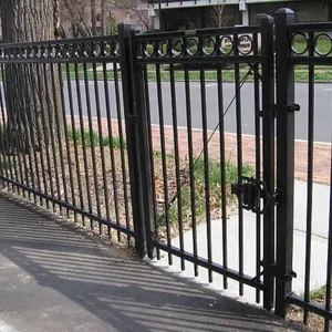 Bi-separazione ingresso alberi fotografia sfondo metallo nero recinzione cancelli per case in ferro battuto acciaio su misura