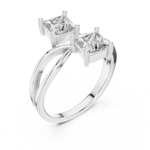 Anillo Minimalista de Plata con Diamantes para Mujer, Joyería Elegante y Brillante, Ideal para Bodas, Compromisos y Fiestas - Product Image 2