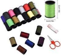 Kit de couture portable BOCHENG durable et simple, avec fils multicolores, aiguilles, ciseaux, ruban à mesurer et accessoires de couture métalliques – Vente en gros