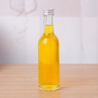 Bouteille en verre de 100ml pour vodka 30ml 50ml Mini bouteille en verre de liqueur d'alcool/vodka/sirop d'érable avec motif de feuille d'érable