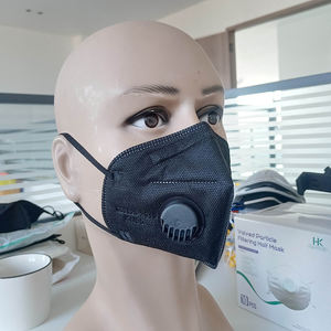 Pabrik Grosir Masker KN95 GB2626-2019 Penjualan Langsung Berkualitas Tinggi Sertifikasi CE Masker KN95 Hitam Sekali Pakai dengan Katup Tanpa Logo - Product Image 6