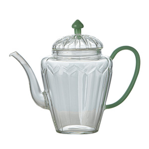 Théière en verre transparent avec couvercle, résistante à la chaleur, service à thé domestique pour la préparation du thé vert, printemps 2024 - Product Image 5