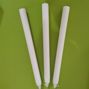 Vela cónica de pilar de cera de parafina blanca para interiores con diseño decoración del hogar con mecha de algodón - Product Image 2