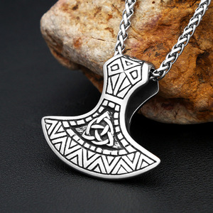 Collar de Acero Inoxidable con Colgante de Hacha Vikinga de Estilo Nórdico yunnique, Joyería para Hombre, Diseño Geométrico, Accesorio de Moda - Product Image 2