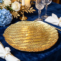 Assiettes de présentation rondes dorées de 13 pouces pour la décoration de table – Vente en gros