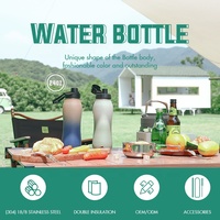 Bouteille d'eau isotherme Everich en acier inoxydable double paroi de haute qualité, nouveau design, vente chaude, service ODM/OEM