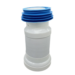 Manguera de desagüe para inodoro de 50 cm, tubo flexible de PVC con conector azul para inodoro de pared - Product Image 1