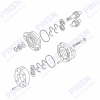 Pompe hydraulique à engrenages haute pression PINSN 705-21-33420 en fonte et aluminium pour chargeuse HM400-3, pièces de machines de construction