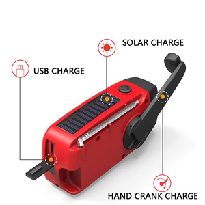Mini Linterna Solar Portátil con Radio AM/FM y Manivela, Batería de 2000mAh, Color Personalizado para Uso en Exteriores - Product Image 3