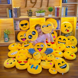 Coussin en peluche avec expression de sourire, oreiller moelleux et doux, jouet amusant à visage drô<span class=keywords><strong>le</strong></span> pour la maison, <span class=keywords><strong>le</strong></span> canapé, les enfants, <span class=keywords><strong>le</strong></span> sommeil, cadeau - Product Image 1
