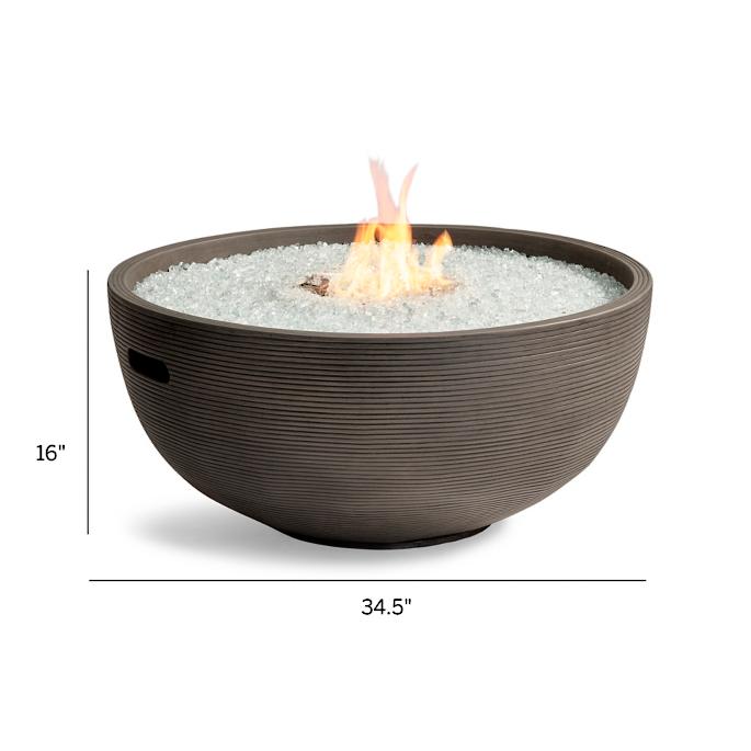 outdoor fire pit table garden set natural gas propane round table top fire pit