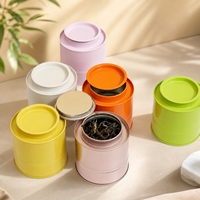 Boîte à thé en étain de qualité supérieure pour emballage alimentaire, conteneur rond en étain imprimé offset, scellable et empilable