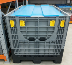 Caisse de stockage en plastique de taille standard |   Roues, qualité alimentaire, matériau recyclable - Product Image 1