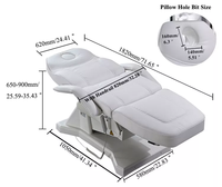 Le plus récent lit de massage électrique à 3 moteurs pour salon de beauté chaise de massage massage lit de beauté électrique pour spa de beauté