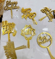 Heißer Verkauf 10 teile/beutel Acryl alles Gute zum Geburtstag Kuchen Topper Cupcake Topper Abschluss feier Geburtstags feier Kuchen Dekorationen Lieferungen