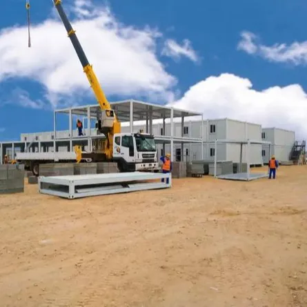 Low Cost Multi-Functional Double Storey Prefabricated Container Building Labor Camp