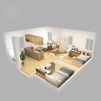 Casas Contenedor de Acero de Doble Ala Expandibles, Diseño Profesional, de 20-40 Pies, con Tres Dormitorios para Uso como Almacén