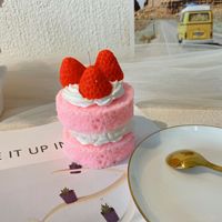 Bougie artisanale rose aromathérapeutique en cire de soja mélangée, forme de fruit artificiel, cadeau romantique pour la Saint-Valentin