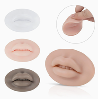 Kulit Latihan Bibir Realistis Silikon Penuh Terbuka, untuk Tato Mikroblading Make Up Permanen Label Pribadi Kustom Terbaru