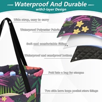 Nueva Manta de Picnic Hawaiana Impermeable y Portátil, Plegable con Bolsa de Mano, Manta de Camping Personalizada Puakenikeni para Playa