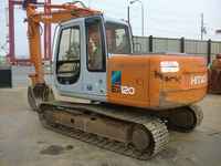 Excavateur hydraulique Hitachi EX120 d'occasion Machinerie lourde de 12 tonnes avec composants centraux Moteur de la pompe à moteur Roulement de la boîte de vitesses