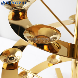 XINGPAI Catering Decorations Buffet Luxury Arab Gold Dessert Cake <strong>Stand</strong> Rotating Buffet <strong>Food</strong> Display <strong>Stands</strong> - Product Image 6