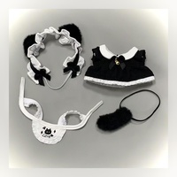 Costume de demoiselle d'honneur personnalisé OEM pour poupées en coton de 10 cm, robe de princesse à oreilles de chat, ensemble de vêtements de remplacement pour poupées