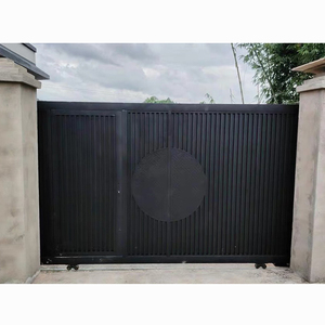 Puerta de Entrada Automática Corredera para Entrada de Vehículos con Diseño Moderno, Construcción de Aluminio Ecológica y Duradera para Villa y Patio - Product Image 3