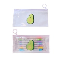 Personnaliser PVC Transparent Pochette À Glissière Sac avec Motif Imprimé Offre Spéciale Papeterie Cadeau Promotionnel Pochette