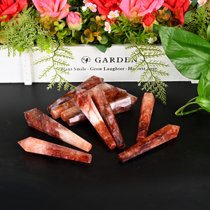 หินควอตซ์เฮมาโทอิดสีแดงธรรมชาติทรงหอกขัดเงา สำหรับเป็นของขวัญทางจิตวิญญาณ - Product Image 3