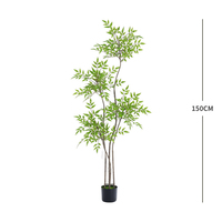 Plante artificielle en plastique Nandina Domestica en pot, décoration intérieure pour la maison, le bureau, le jardin, faux arbres, plantes artificielles