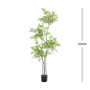 Planta Artificial de Nandina Domestica en Maceta, Decoración para Interiores, Hogar, Oficina, Jardín, Árboles Artificiales, Plantas Falsas - Product Image 3