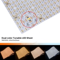 Lámina LED Flexible de Alta Eficiencia, Bicolor, Ajustable, 696 LED SMD2835, CRI90+, para Retroiluminación de Pantallas Publicitarias, 5 Años de Garantía