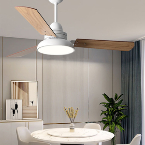 Ventilateur de plafond LED moderne de 42 pouces avec conversion de fréquence chaude télécommande lame en bois de contreplaqué pour le salon - Product Image 5