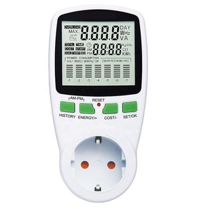 Wattmeter มิเตอร์วัดพลังงานไฟฟ้าหน้าจอ LCD,พาวเวอร์มิเตอร์อิเล็กทรอนิกส์ซ็อกเก็ตการเรียกเก็บเงินชาร์ตแบบมัลติฟังก์ชันแถบพาวเวอร์ - Product Image 1
