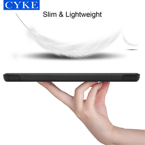 CYKE A Tre Ante DELL'UNITÀ di elaborazione Linguetta in pelle <span class=keywords><strong>M8</strong></span> Tablet di caso Del Basamento di Protezione Della Copertura di Vibrazione Per Lenovo <span class=keywords><strong>Tab</strong></span> <span class=keywords><strong>M8</strong></span> FHD HD TB-8705F/N TB-8505F/X - Product Image 5