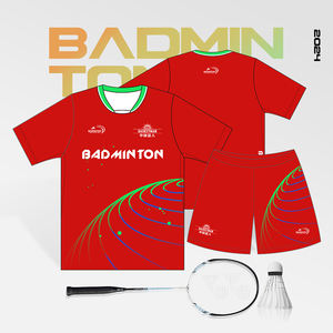 رخيص ، تصميم جديد ، سريع الجفاف للرجال ، ملابس تنس الريشة للفتيات والنساء ، زي تنس موحد - Product Image 1