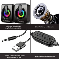 Meilleures ventes : Enceintes de bureau multimédia transfrontalières à modèle privé, avec subwoofer, filaires, alimentées par USB, 4W, pour ordinateur de bureau et portable