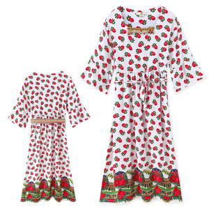 Venta al por mayor personalizable de las mujeres 2026 pre-<span class=keywords><strong>orden</strong></span> Maxi vestido con cintura alta estampado floral vestido de vacaciones de verano - Product Image 1