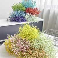 Bunga Gypsophila Plastik Real Touch, Bunga Baby Breath Buatan Untuk Dekorasi Pernikahan, Rumah, Taman, Vas, Buket DIY, dan Gapura